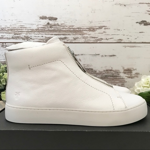 NEW Frye Lena Zip High Italian Leather Sneaker - Picture 11 of 16